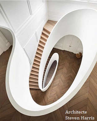 déco escalier(architecte Steven Harris